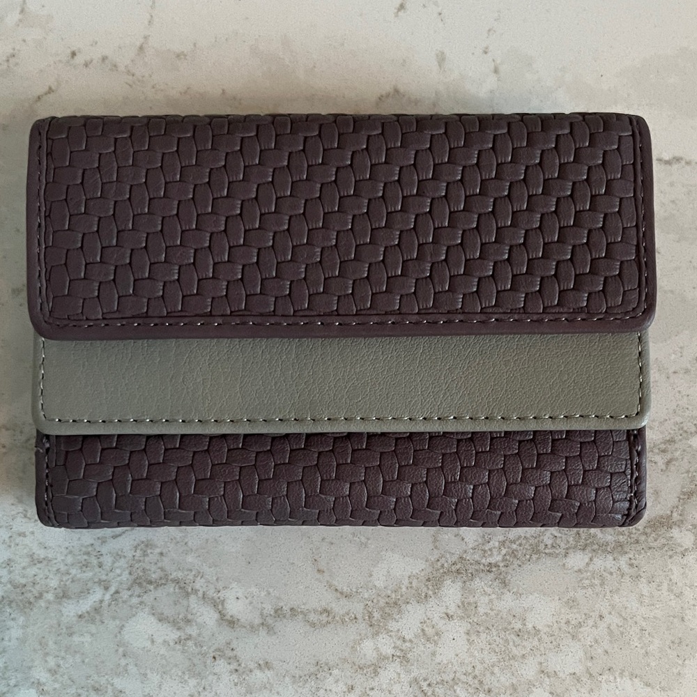 Levenger Purple and Gray Women's Wallet